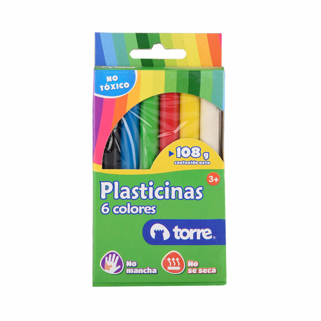 plasticina torre 6colores